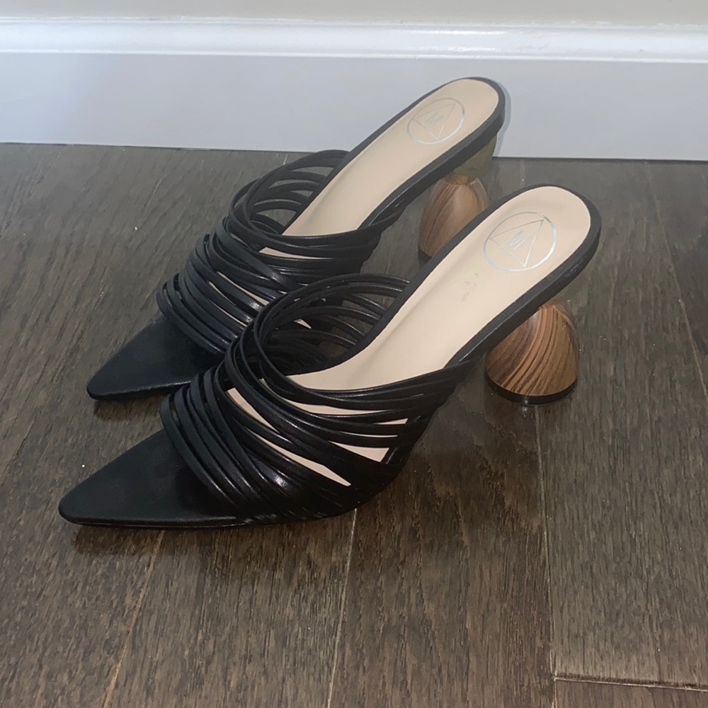 Missguided wooden heel sandals. Brand new!